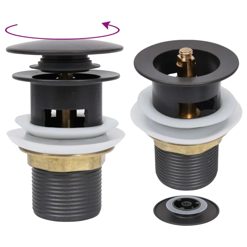 vidaXL Scarico a Pressione Funzione Troppopieno Grigio 6,4x6,4x9,1cm Betaalbaar