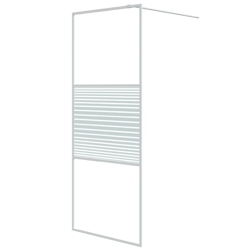 Tijdelijk Beschikbaar vidaXL Parete Doccia Walk in Bianca 80x195 cm Vetro Trasparente ESG