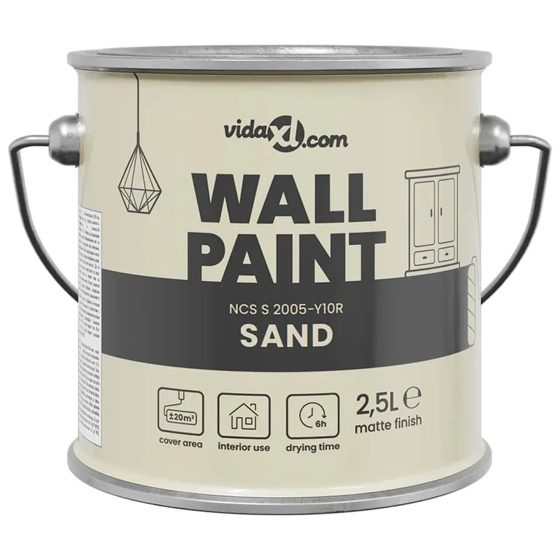 vidaXL Pittura murale Marrone 2,5 L Stampa da parete Rechtstreeks Van De Fabrikant