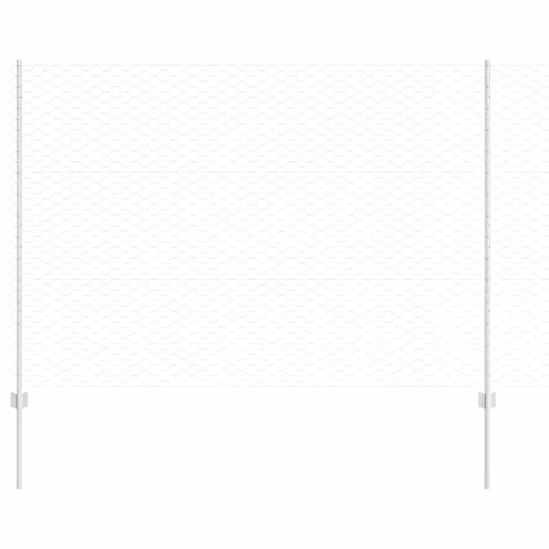 Flitsaanbieding vidaXL Recinzione esagonale con palo 25 x 1,5 m Acciaio zincato Rete