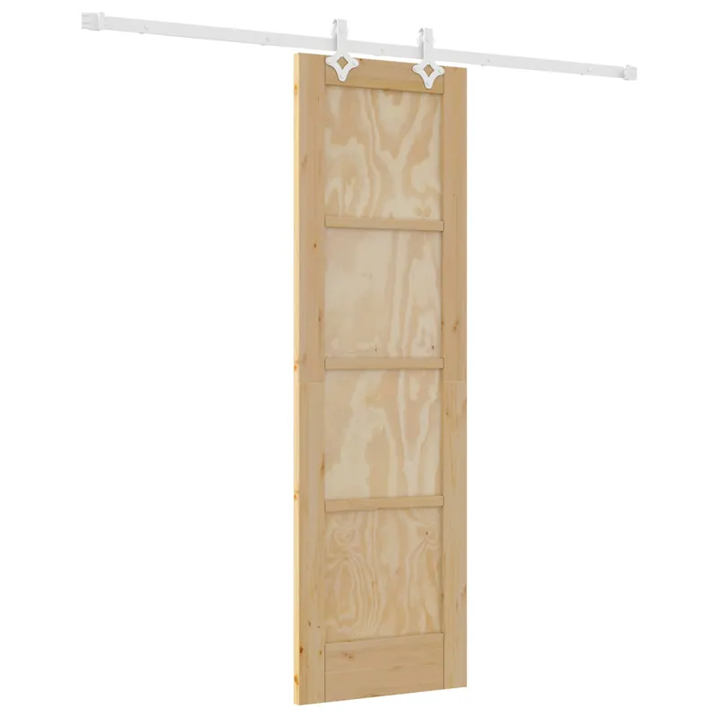 vidaXL Porta scorrevole Naturale e Bianco 61 x 198,5 cm Gereduceerde Prijs
