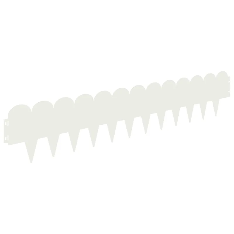 vidaXL Bordura per Prato 20 pcs 103 x 20 cm Acciaio Bianco Betaalbaar