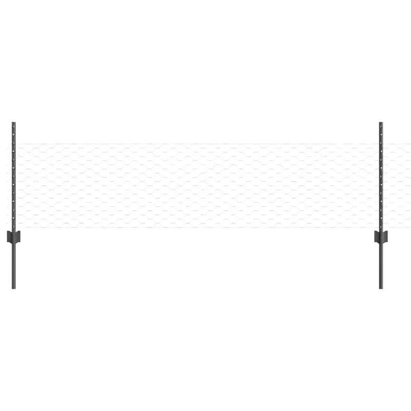 Speciale Aanbieding vidaXL Recinzione esagonale con palo 25 x 0,5 m Grigio Rete