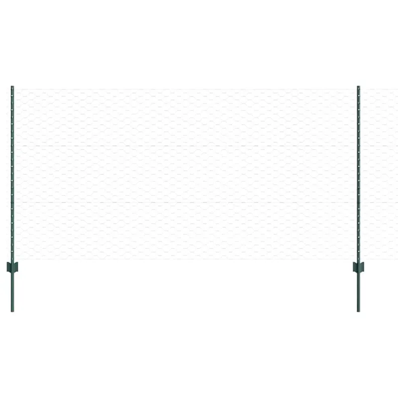 vidaXL Recinzione esagonale con palo 25 x 1,2 m Verde Rete Betrouwbaar