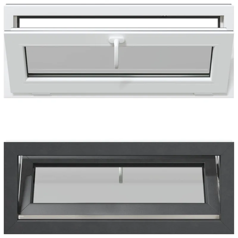 Rechtstreeks Van De Fabrikant vidaXL Finestra per Soffitta RISOR 100 x 40 cm PVC e Vetro Antracite