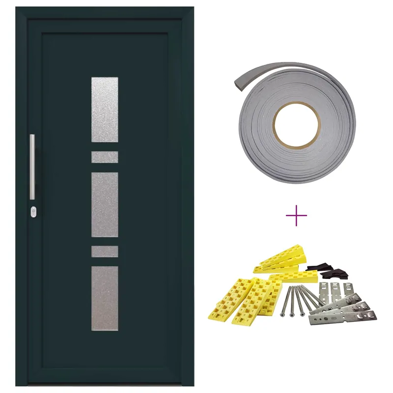 Gratis Retour vidaXL Porta Frontale Antracite 108 x 208 cm PVC