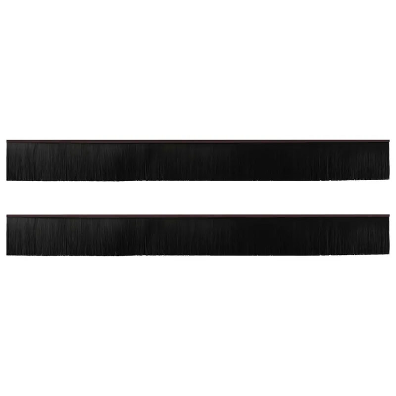 Snelle Levering vidaXL Spazzole per porte autoadesive 2 pcs Marrone 100 cm