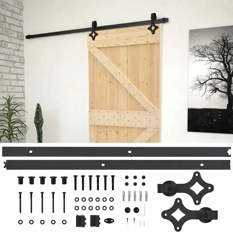 Must-Have vidaXL Porta scorrevole Naturale e Nero 90 x 210 cm