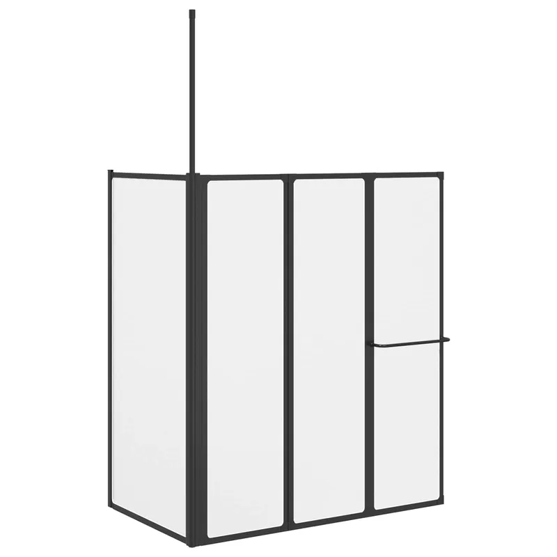 vidaXL Parete doccia Bianco 120 x 70 x 137 cm Alluminio Rechtstreeks Van De Fabrikant