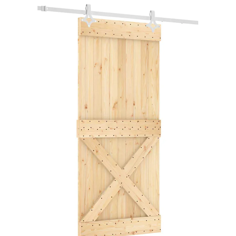 Favoriet vidaXL Porta scorrevole Naturale e Bianco 90 x 210 cm
