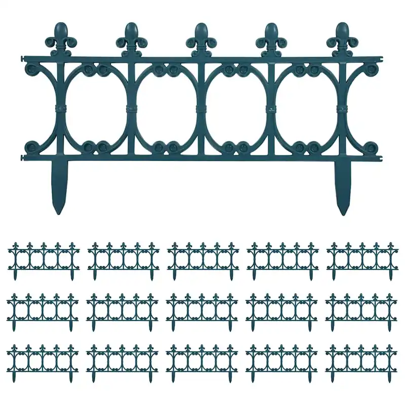 vidaXL Bordature per Prato 16 pz Verde 10 m in PP Merkproduct