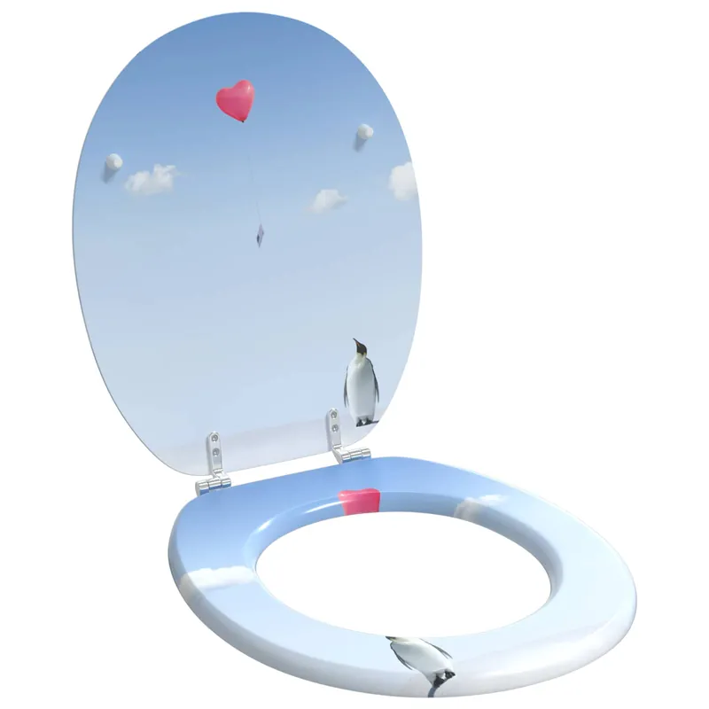 vidaXL Sedile per toilette con chiusura morbida Blu 44 x 38 cm Direct Verzonden