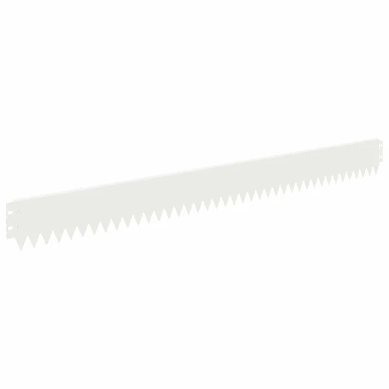 Lage Prijs vidaXL Bordura per Prato 50 pcs 103 x 10 cm Acciaio Bianco