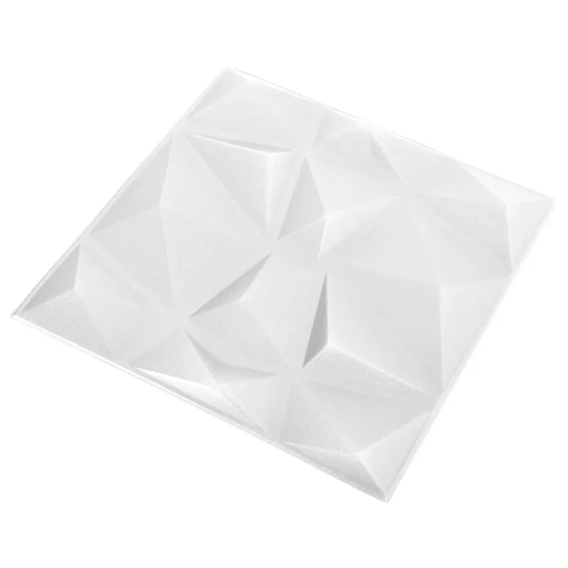 Premium vidaXL Pannelli da parete 48 pcs Bianco Diamante 50 x 50 cm