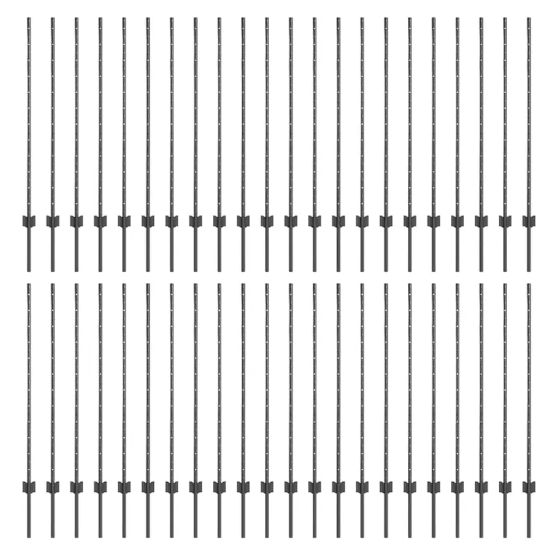 vidaXL Palo per recinzione interrato 44 pz Grigio 160 cm Speciale Aanbieding