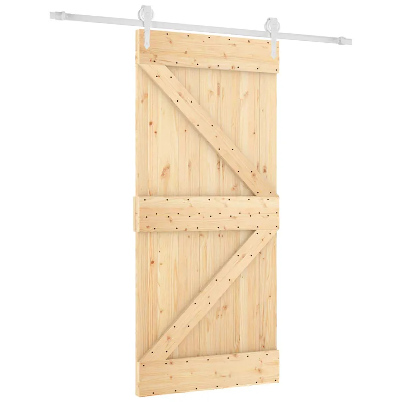 Must-Have vidaXL Porta scorrevole Naturale e Bianco 95 x 210 cm