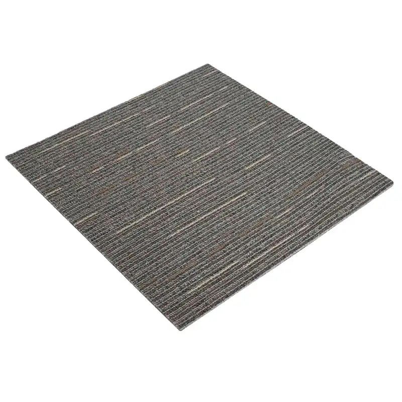vidaXL Piastrella per Tappeto Striato Marrone Scuro 50 x 50 cm 36 pcs Laatste Kans