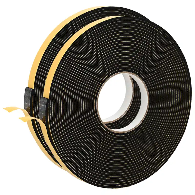 vidaXL Nastro adesivo in schiuma 2 pcs Nero 10mm x 10m Schiuma CR Gecertificeerd