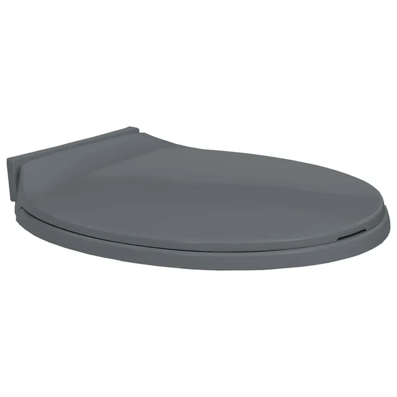 Dagaanbieding vidaXL Tavoletta WC a Chiusura Ammortizzata Grigio Ovale