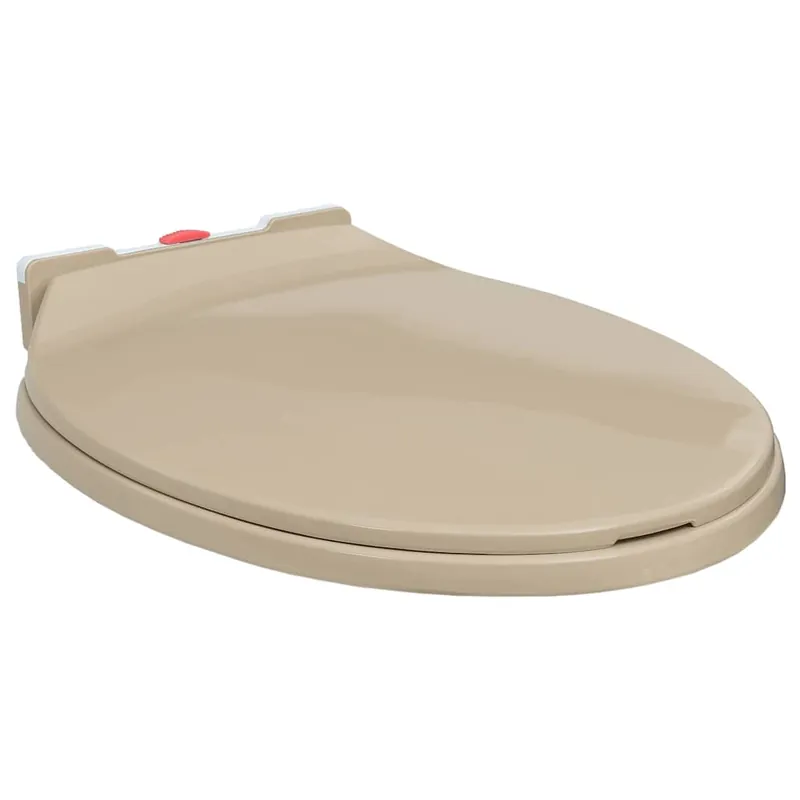 Fabrieksprijs vidaXL Copriwater Chiusura Ammortizzata e Sgancio Rapido Beige Ovale