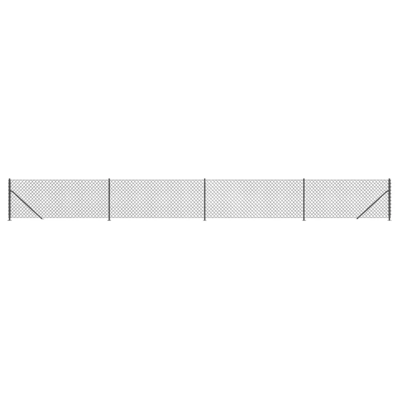 vidaXL Recinzione a Rete con Flangia Antracite 0,8x10 m Korting