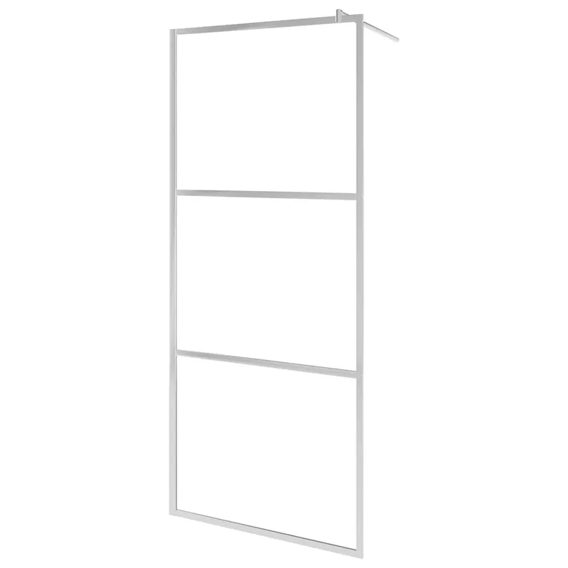 vidaXL Parete per Doccia Walk-in in Vetro Trasparente ESG 90x195 cm Veilige Betaling