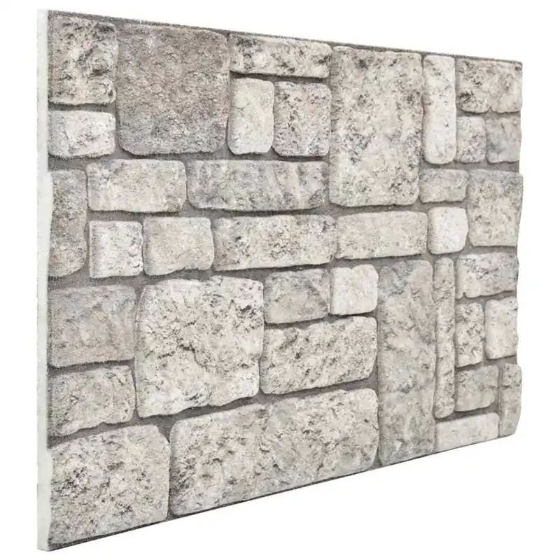 Dagaanbieding vidaXL Pannelli da parete 10 pcs Grigio 100 x 50 cm Schiuma EPS
