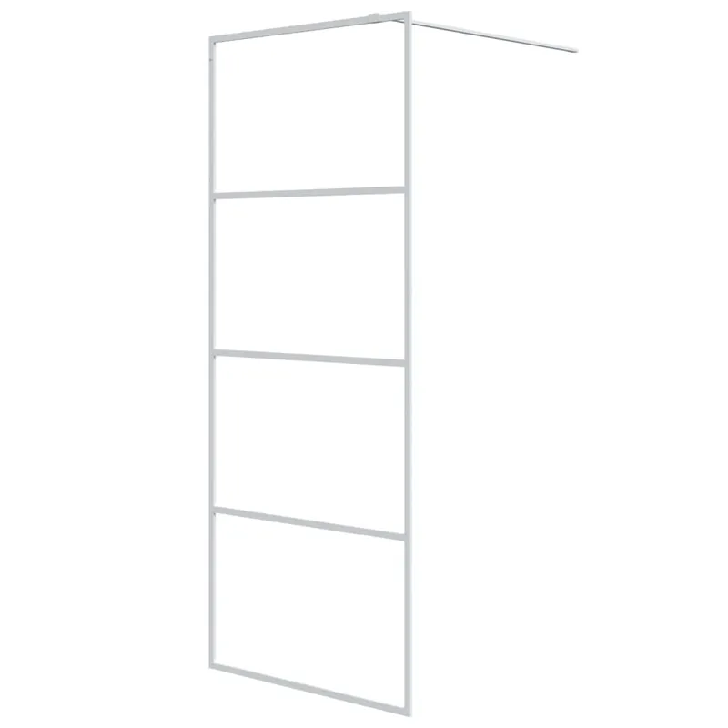Voordeelprijs vidaXL Parete Doccia Walk in Bianca 80x195 cm Vetro Trasparente ESG