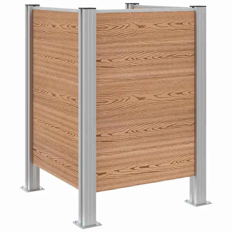 vidaXL Recinzione Contenitore per Rifiuti Marrone 85 x 85 x 115 cm Shop Nu
