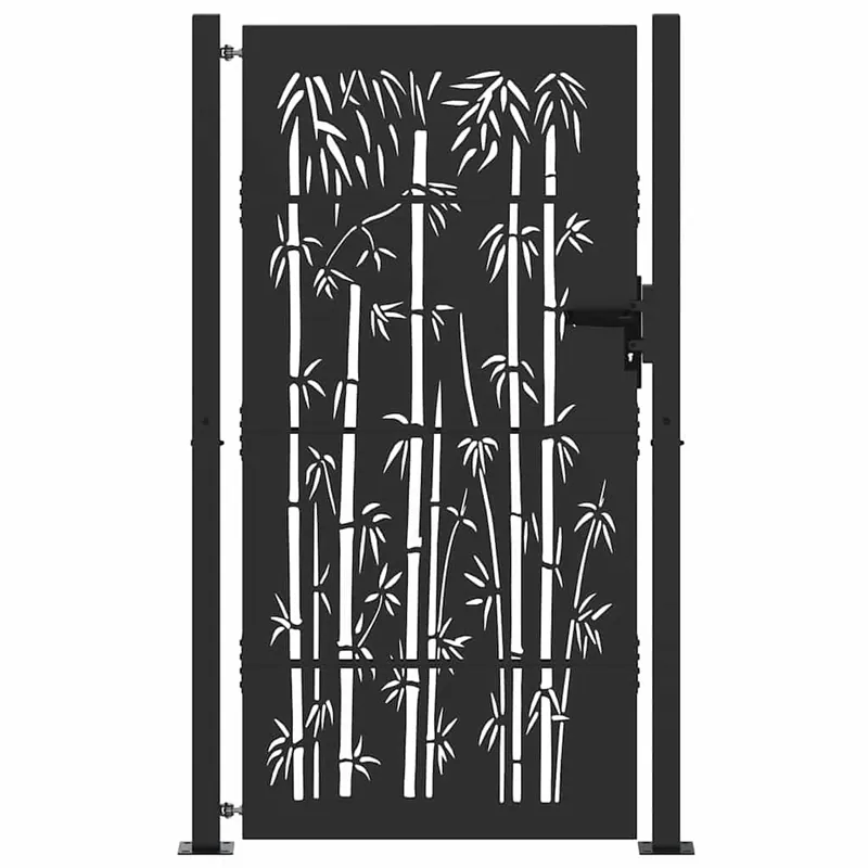 vidaXL Cancello da giardino con blocco Nero 110 x 205 cm Bestel Nu