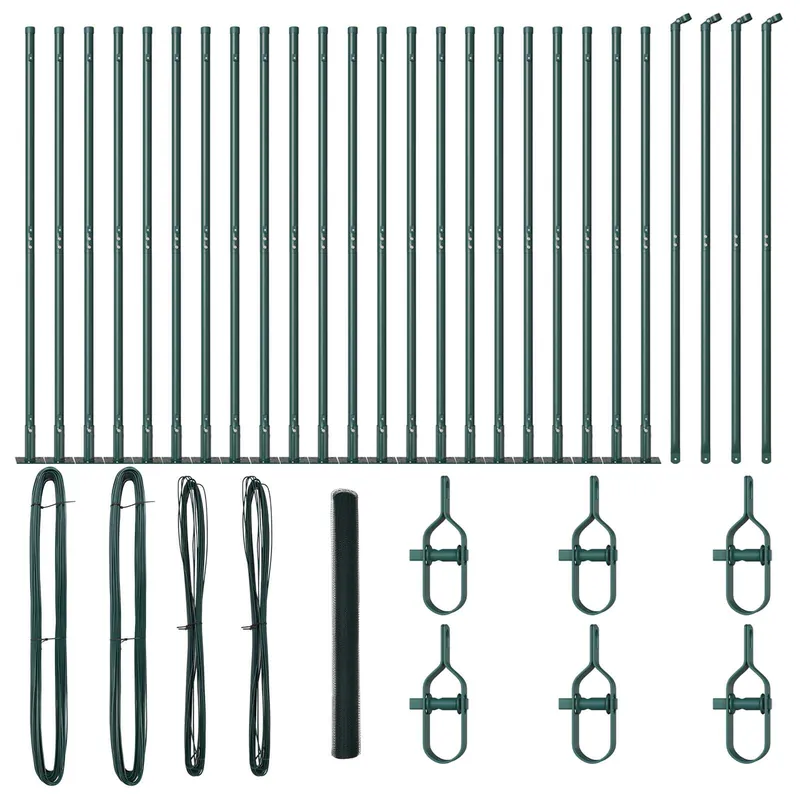 vidaXL Recinzione esagonale con base in cemento 50 x 1,6 m Verde Rete Gecertificeerd