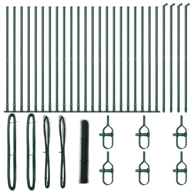 vidaXL Recinzione esagonale con base in cemento 50 x 1,2 m Verde Rete Aanbieding
