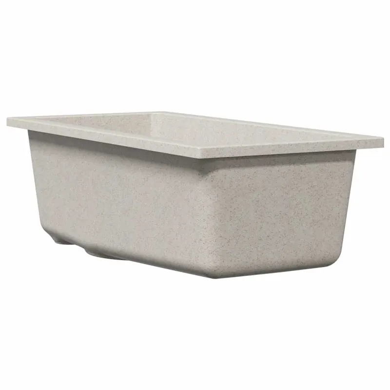 vidaXL Lavello da cucina Beige 21 x 44 x 14 cm Granito Must-Have