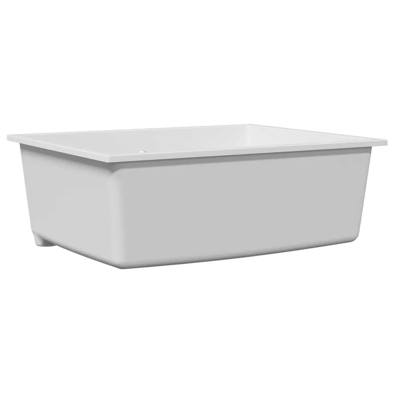 Lage Prijs vidaXL Lavello da cucina Bianco 54 x 44 x 20 cm Granito