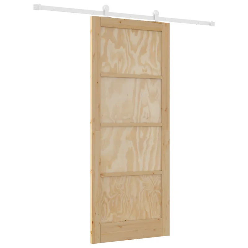 vidaXL Porta scorrevole Naturale e Bianco 86 x 211 cm Op = Op