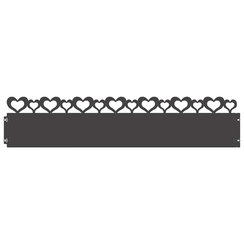 Dagaanbieding vidaXL Bordure per prato 10 pcs Nero 103 x 0,05 x 22 cm Acciaio