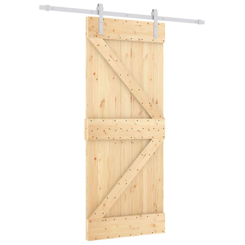 Beperkte Voorraad vidaXL Porta scorrevole Naturale e Bianco 80 x 210 cm