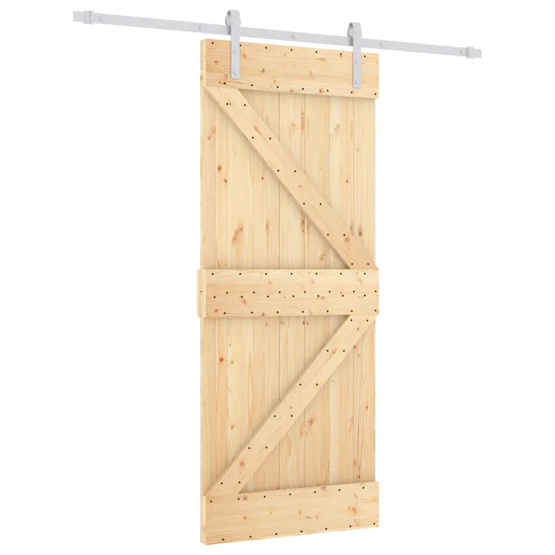 vidaXL Porta scorrevole Naturale e Bianco 85 x 210 cm Beperkte Voorraad