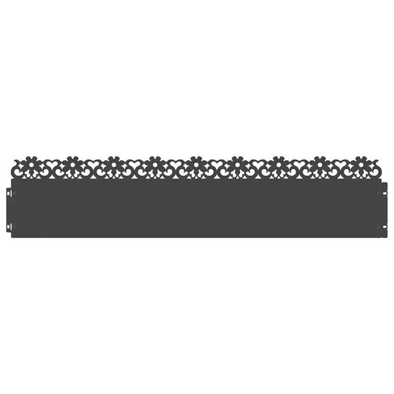 Nieuw vidaXL Bordure per prato 10 pcs Nero 103 x 0,05 x 22 cm Acciaio