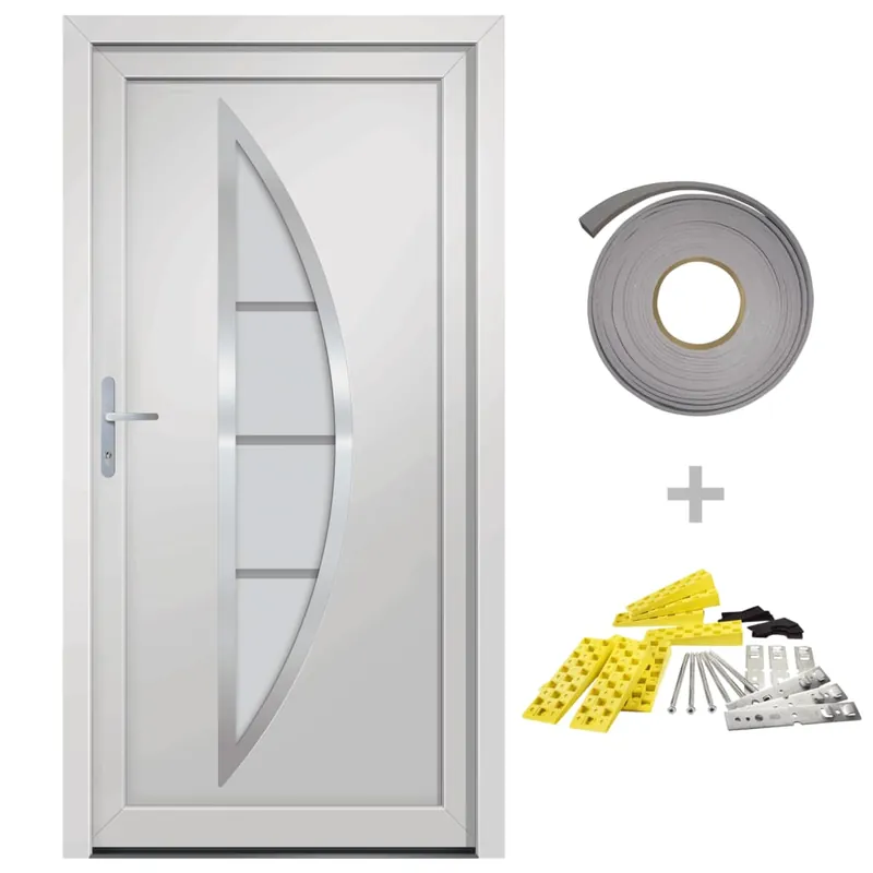 vidaXL Porta Ingresso Bianca 88x200 cm in PVC Bestseller