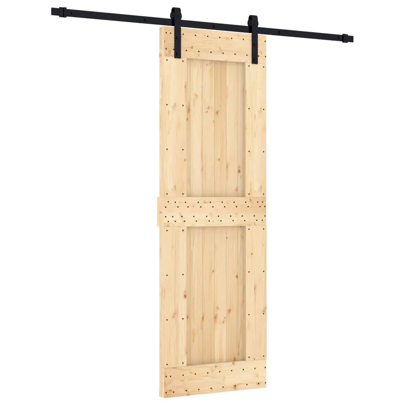Gratis Retour vidaXL Porta scorrevole Naturale e Nero 70 x 210 cm