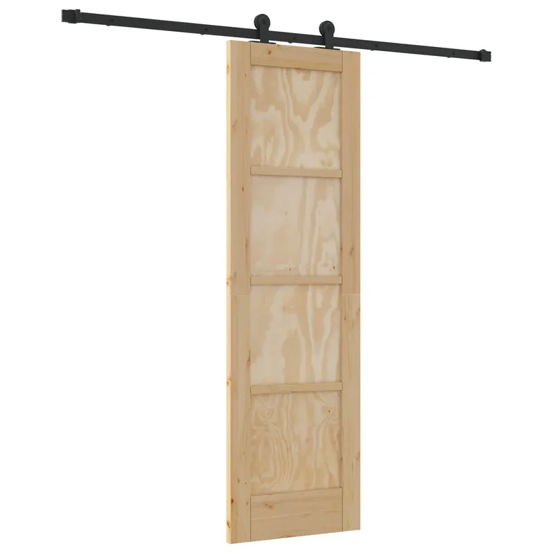 Beperkte Voorraad vidaXL Porta scorrevole Naturale e Nero 61 x 198,5 cm
