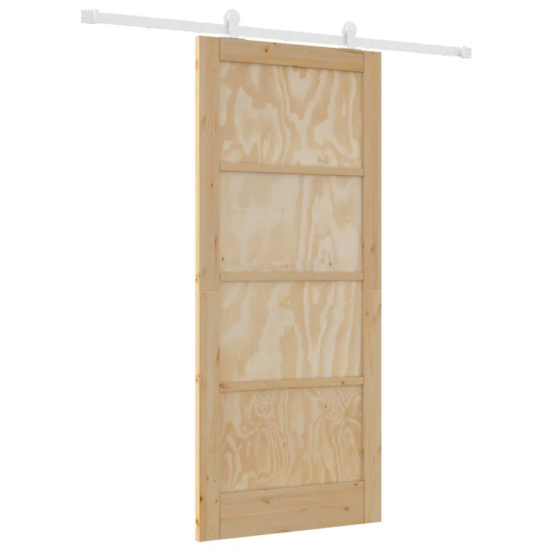 vidaXL Porta scorrevole Naturale e Bianco 86 x 198,5 cm Beperkt Aanbod