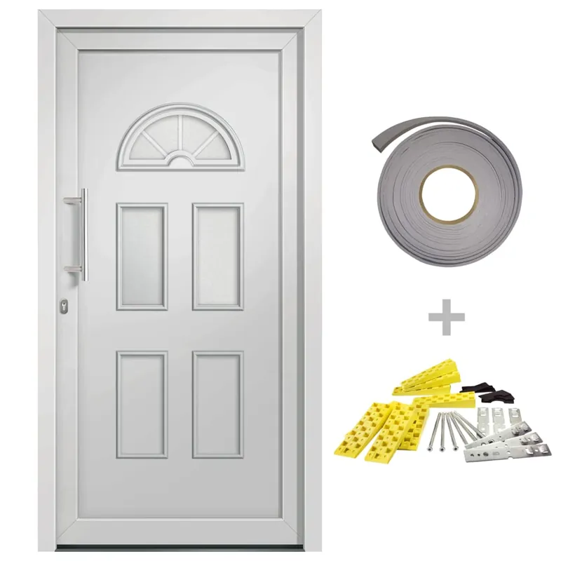 Direct Beschikbaar vidaXL Porta di Ingresso Bianca 88x190 cm