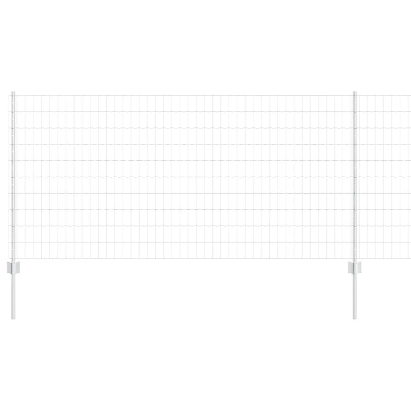 Weekendaanbieding vidaXL Recinzione Euro con palo 25 x 1 m Acciaio zincato Argento Rete