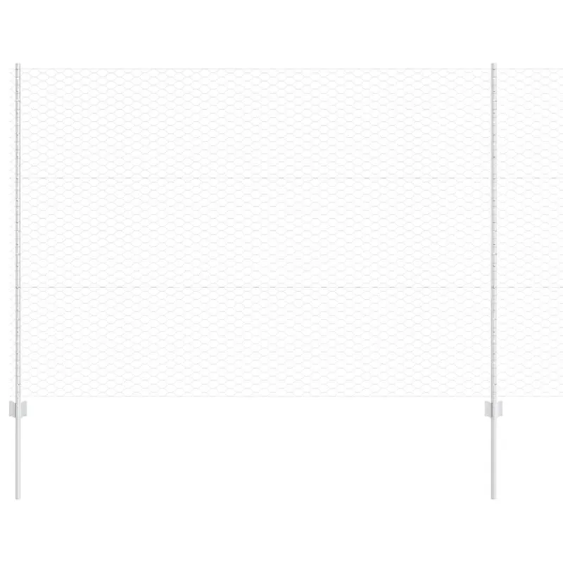 Veilige Betaling vidaXL Recinzione esagonale con palo 25 x 1,5 m Acciaio zincato Rete