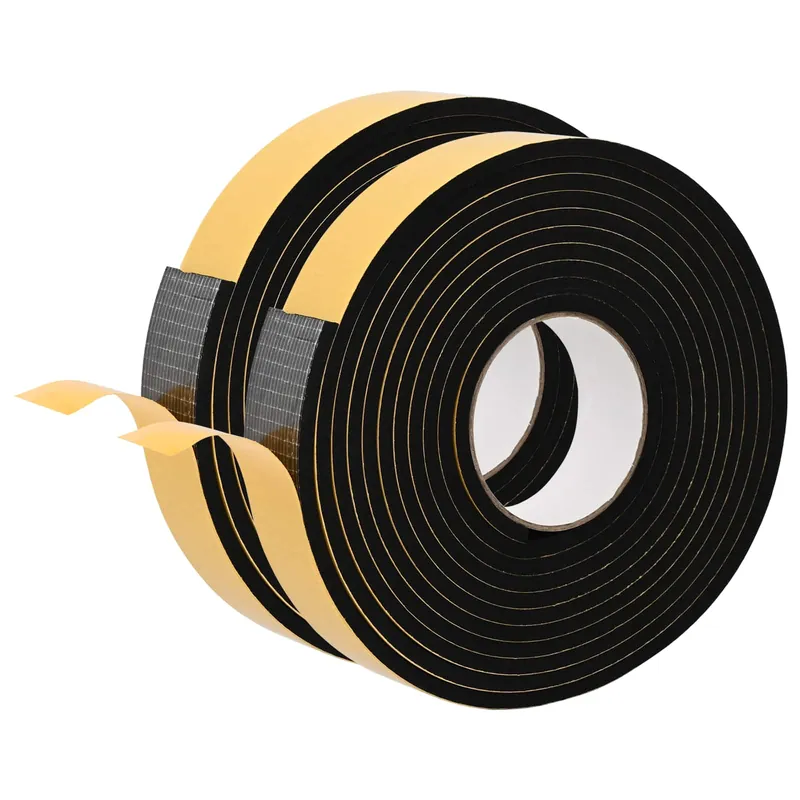 Merkproduct vidaXL Nastro adesivo in schiuma 2 pcs Nero 40mm x 5m Schiuma CR