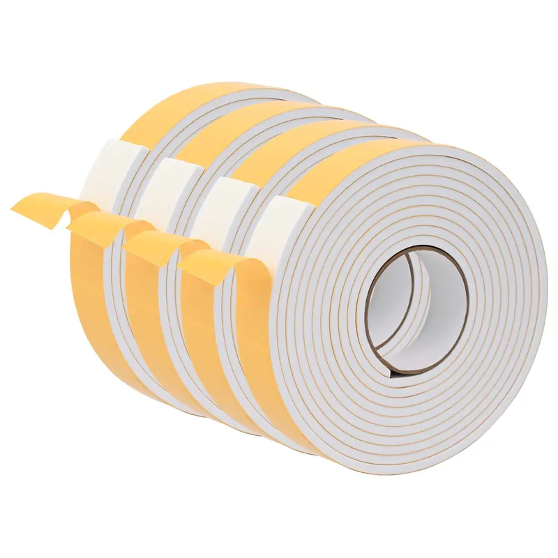 Koop Online vidaXL Nastro adesivo in schiuma 4 pcs Bianco 30mm x 5m Schiuma CR