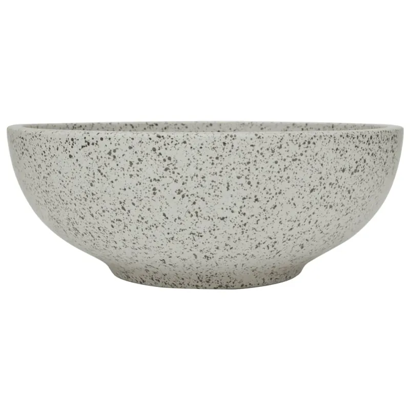 Koopje vidaXL Lavabo da Appoggio Grigio Rotondo Φ41x14 cm Ceramica