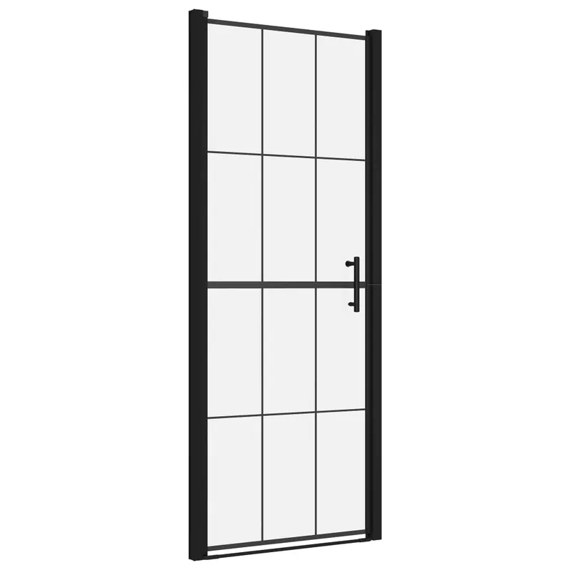 Merkproduct vidaXL Porta per Doccia in Vetro Temperato 81x195 cm Nero